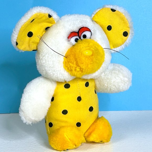 VERY RARE Vintage Nadel & Sons Toy Corp Yellow‎ Mouse 6" Plush Stuffed Animal - Picture 2 of 3